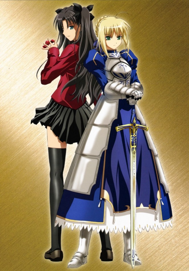 Anime Fate Stay Night_Rin e Saber (Reprodução)