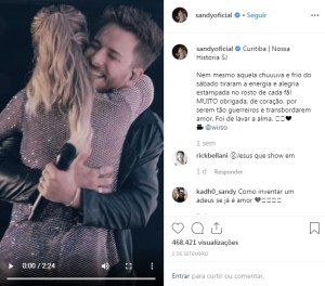 Sandy e Junior Nossa História Curitiba (Reprodução)