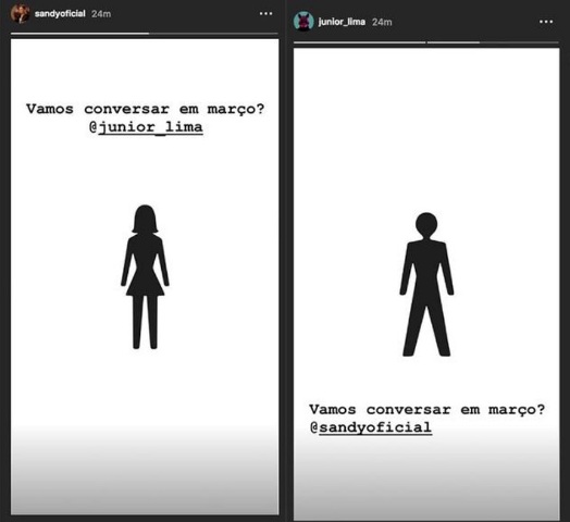 Sandy e Junior - Vamos conversar em março? (Reprodução)