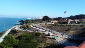 Chegando a ponte Golden Gate em San Francisco (Natália Cagnani)