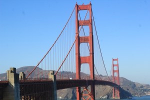 Quase chegando na ponte Golden Gate em San Francisco (Natália Cagnani)