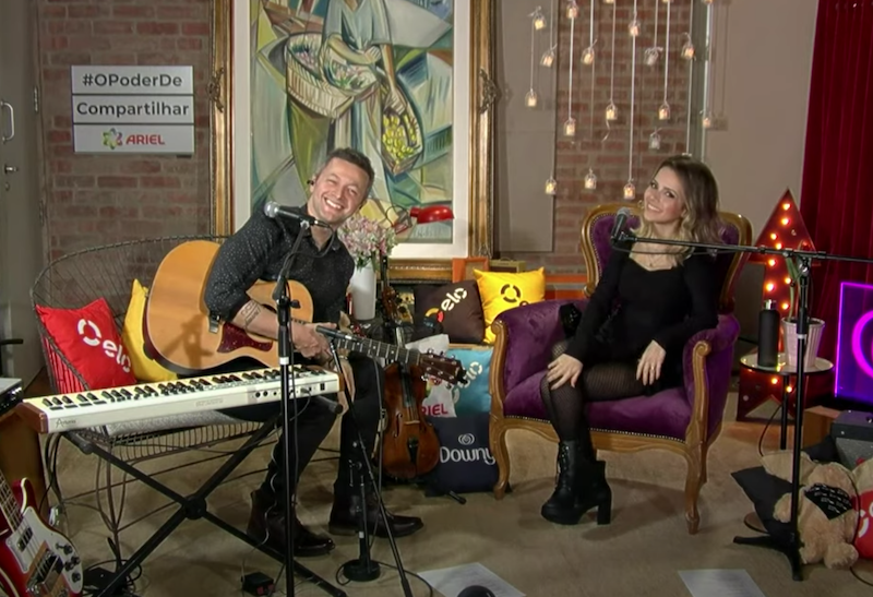 Live da Sandy com Lucas Lima pelo Dia dos Namorados (Reprodução YouTube)