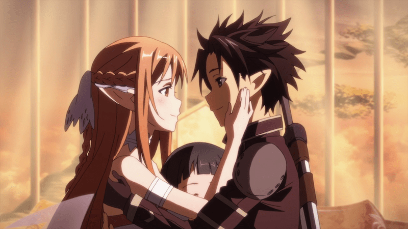 Sword Art Online: Asuna, Kirito e Yui em Alfheim Online (ALO)