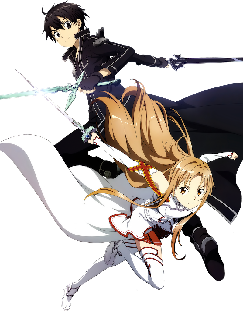 Sword Art Online: Kirito e Asuna em ação