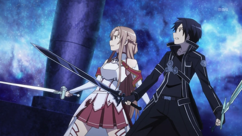 Sword Art Online: Kirito e Asuna em ação no mundo de SAO