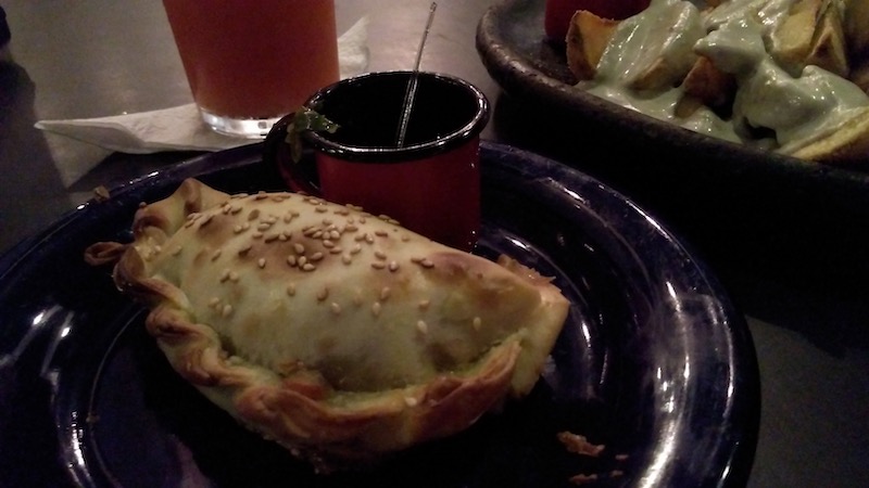 Opções vegetarianas em Vila Velha: empanada de cogumelos