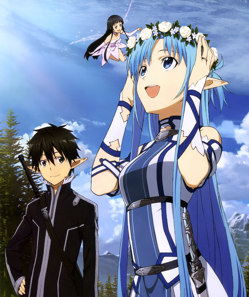 Sword Art Online II Alfheim Online Kirito, Asuna e Yui