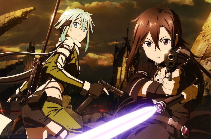 Sword Art Online II Sinon e Kirito em Gun Gale Online
