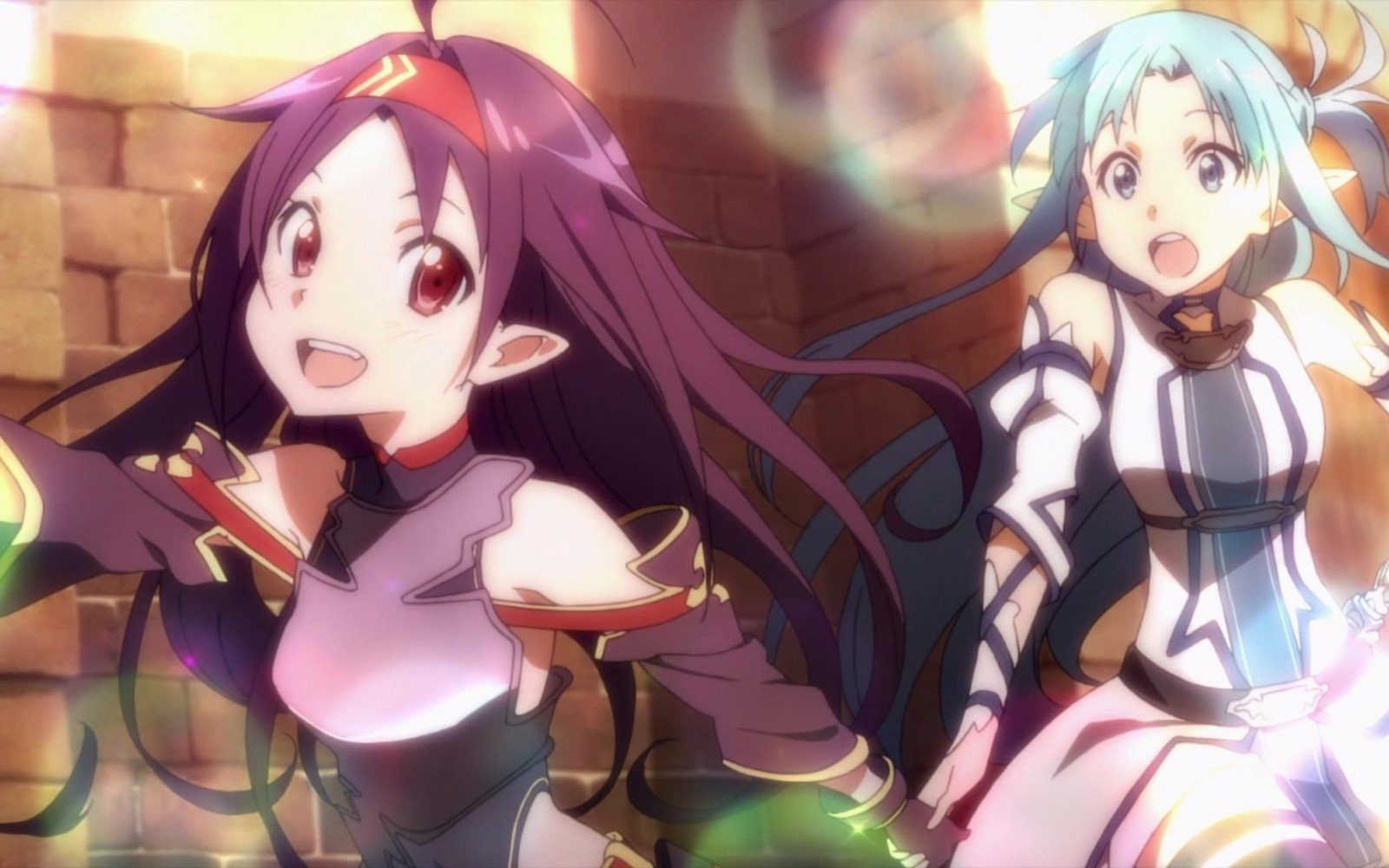 Sword Art Online II Alfheim Online Asuna e Yuuki