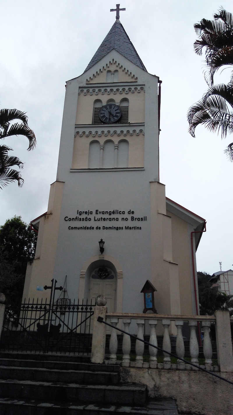 Centro de Domingos Martins, nas montanhas capixabas, em época de Natal