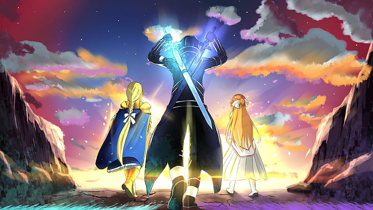 Sword Art Online Alicization Alice, Kirito e Asuna