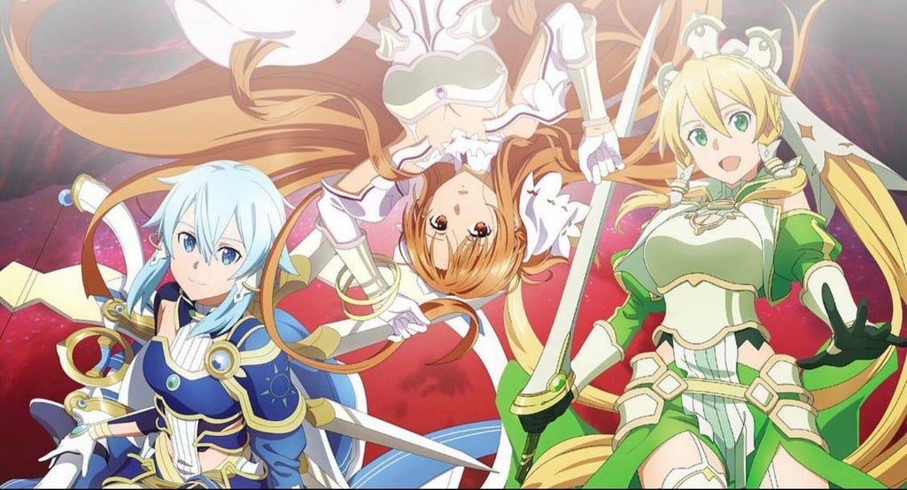 Sword Art Online Alicization Leafa, Asuna e Sinon