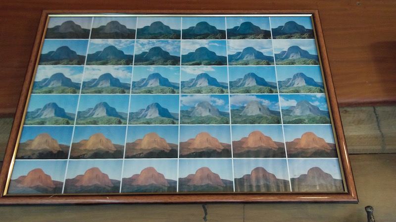 Quadro com colorações da Pedra Azul nas montanhas capixabas