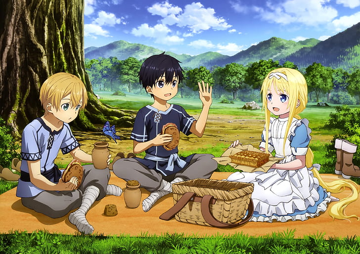 Sword Art Online Alicization Alice, Eugeo e Kirito
