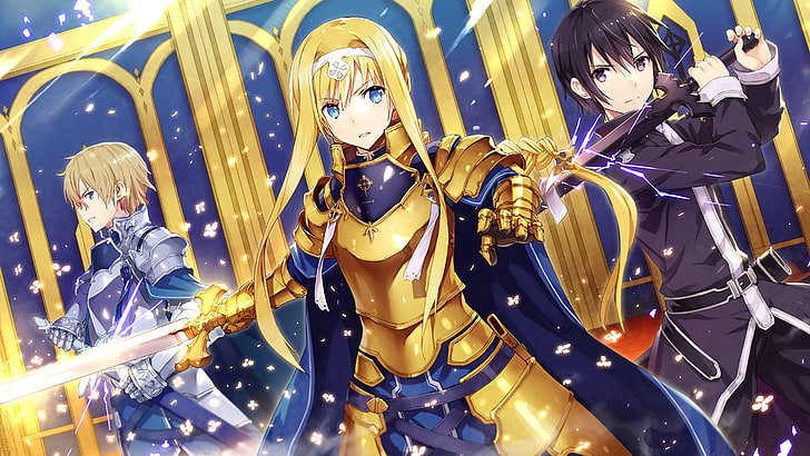 Sword Art Online Alicization Eugeo, Alice e Kirito