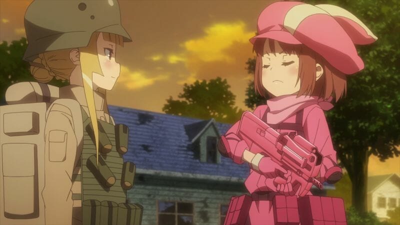 LLENN e Fukaziroh em Sword Art Online Alternative Gun Gale Online