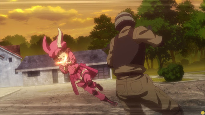 LLENN em ação em Sword Art Online Alternative Gun Gale Online