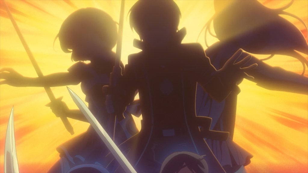 Silhueta de jogadores de SAO em Sword Art Online Alternative Gun Gale Online 