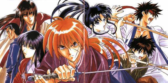 Ilustração do mangá Rurouni Kenshin (Samurai X)