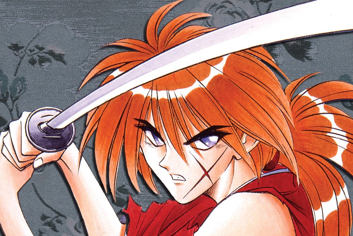 Kaoru e Kenshin em ilustração do mangá Rurouni Kenshin (Samurai X)