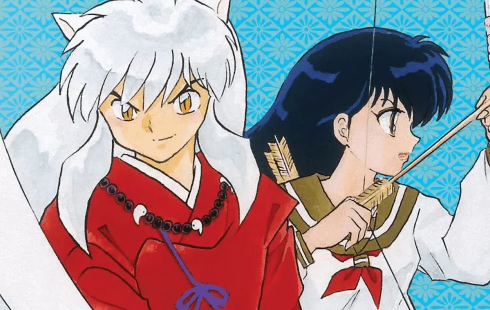 InuYasha e Kagome em ilustração do mangá