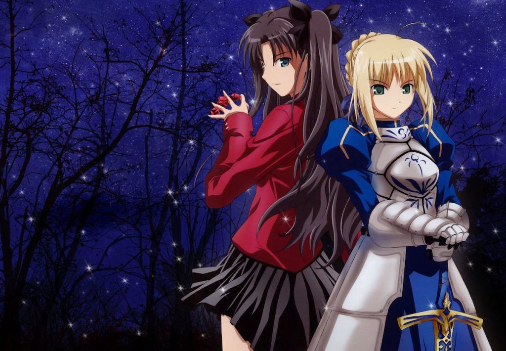 Personagens femininas de animes: Saber e Tohsaka Rin (Fate Stay/Night)