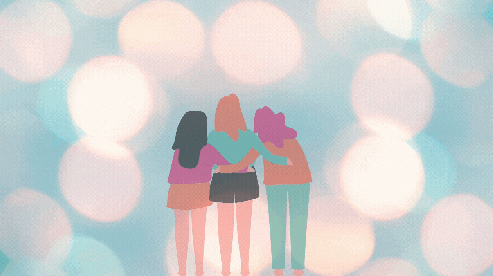 Ilustração em gif para simbolizar personagens femininas de animes