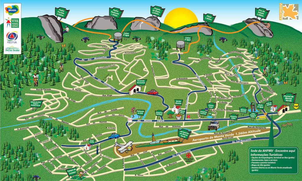 Mapa ilustrado de Monte Verde (MG)