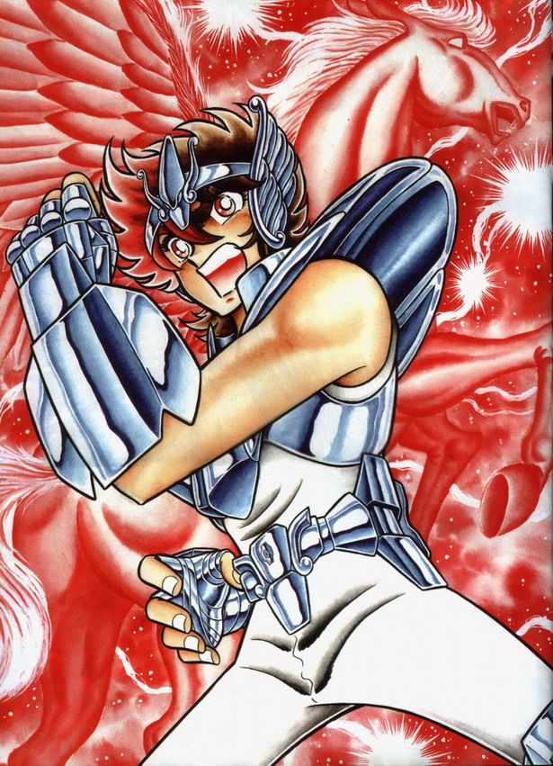 Ilustração do mangá Saint Seiya (Cavaleiros do Zodíaco) — Cavaleiro de Pégasus Seiya