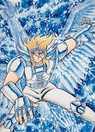 Ilustração do mangá Saint Seiya (Cavaleiros do Zodíaco) — Cavaleiro de Cisne Hyoga