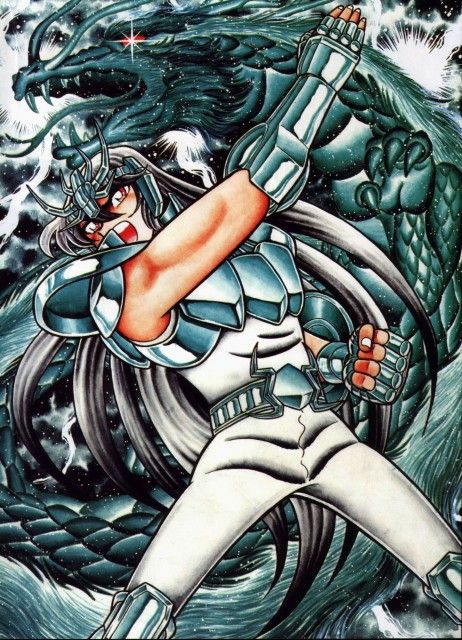 Ilustração do mangá Saint Seiya (Cavaleiros do Zodíaco) — Cavaleiro de Dragão Shyriu