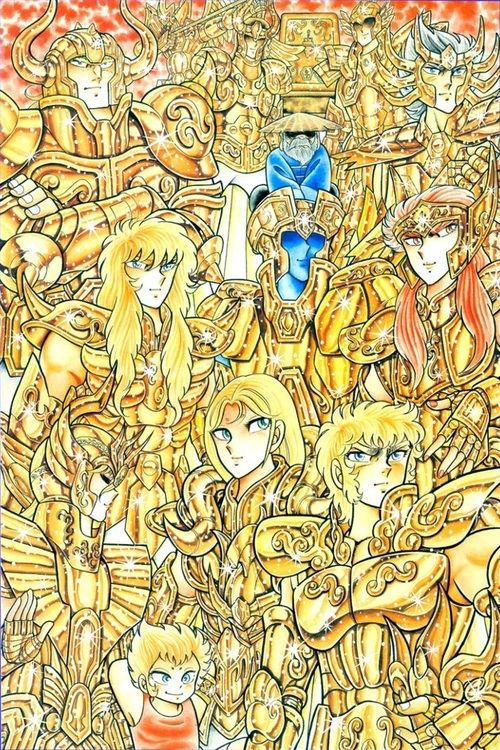 Ilustração do mangá Saint Seiya (Cavaleiros do Zodíaco) Cavaleiros de Ouro