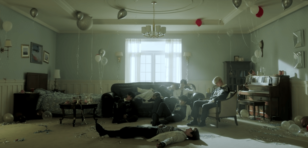 ENHYPEN faz comeback com álbum "Border: Carnival", cena pós-festa do MV "Drunk-Dazed"