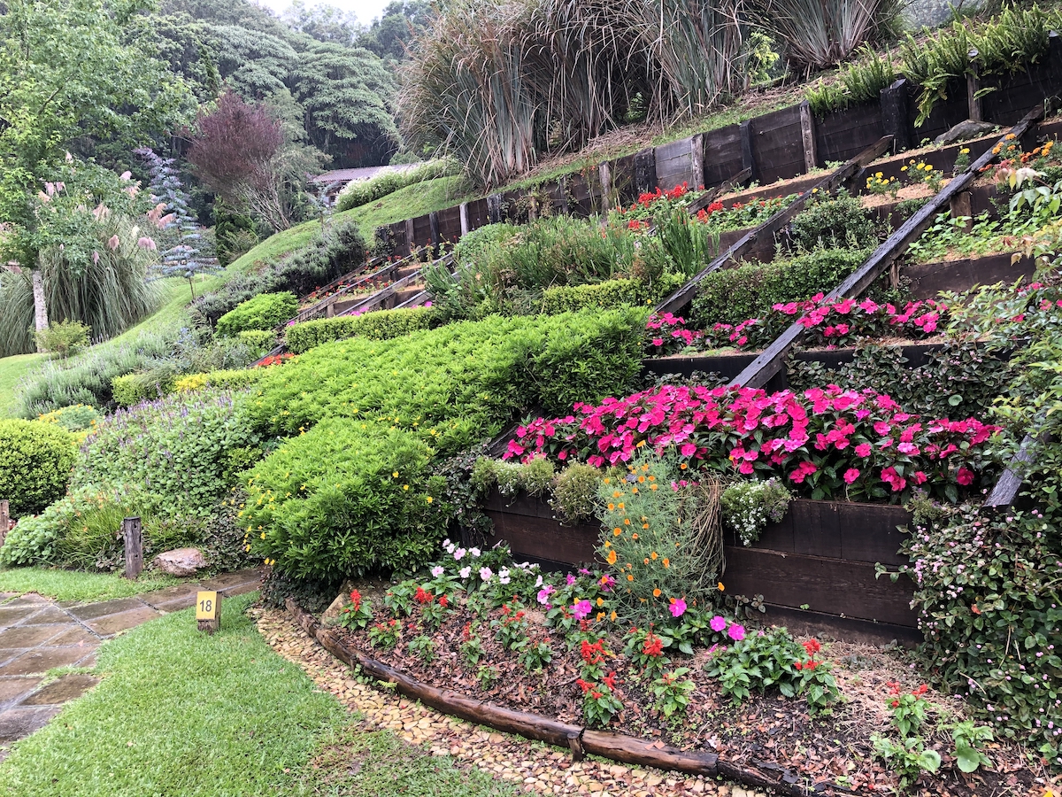 Jardins no Parque Amantikir em Campos do Jordão