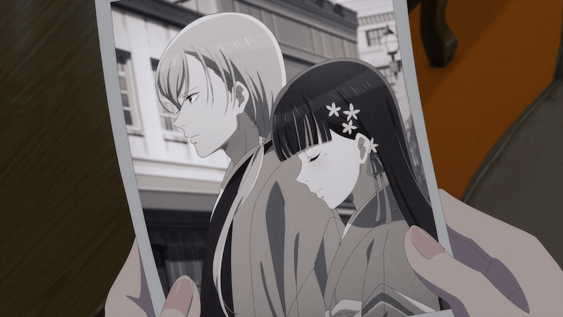 Ilustração do anime Watashi no Shiawase na Kekkon com Kiyoka e Miyo