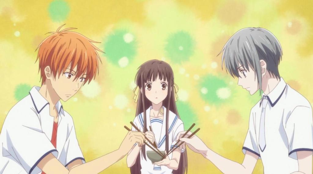 Cena de Fruits Basket 2019 com Tohru, Kyo e Yuki
