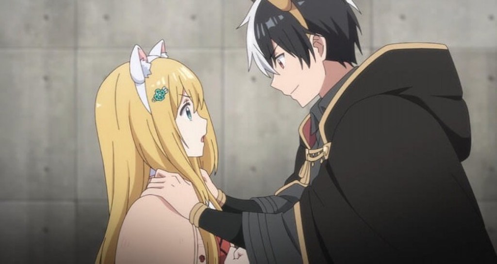 Charlotte e Allen com orelhas de gatinho na cabeça em cena do anime Ikenaikyo