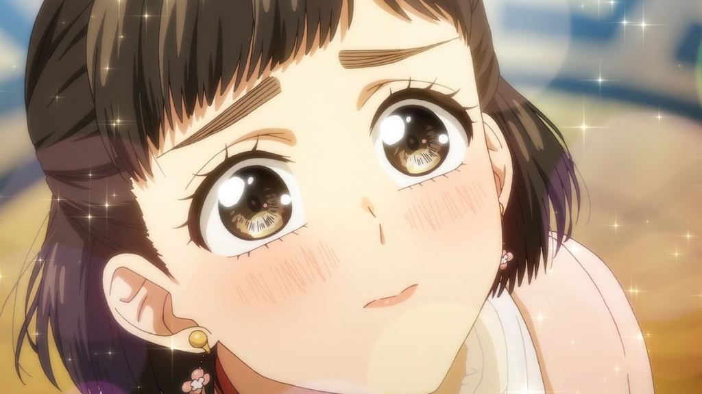 Cena do anime [Review] Heroine Tarumono! Kiraware Heroine to Naisho no Oshigoto com close no rosto envergonhado de Suzumi