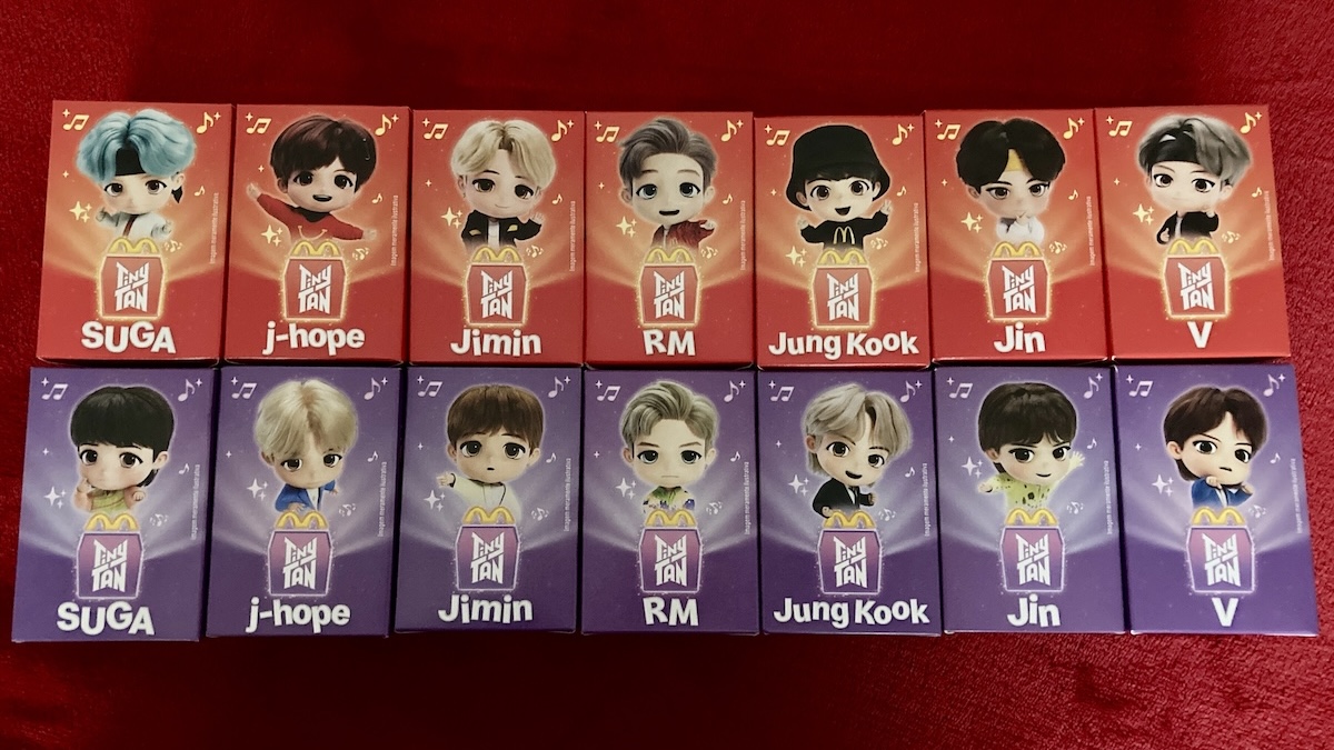 Coleção TinyTAN BTS x McDonald's chegou na minha casa – Hasta La Tour