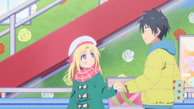 Cena do anime Game Center Shoujo to Ibunka Kouryuu com Lily e Renji