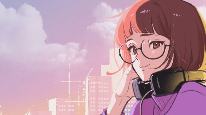 Capa do anime Let's Play com a protagonista Sam