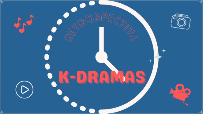 IIustração com elementos em animação para representar a retrospectiva dos melhores k-dramas de 2025