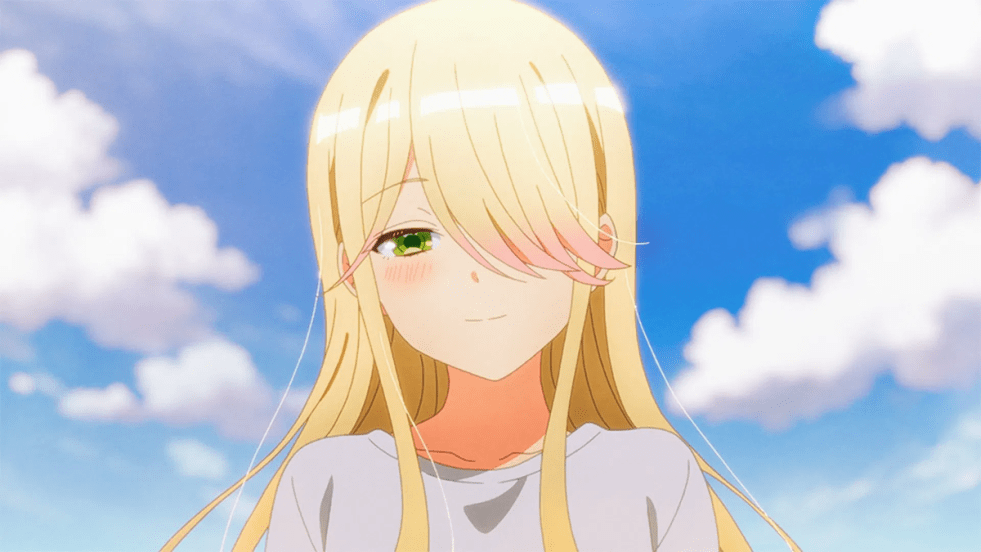 Review do anime Watari-kun no xx ga Houkai Sunzen: personagem Tachibana Satsuki sorrindo timidamente