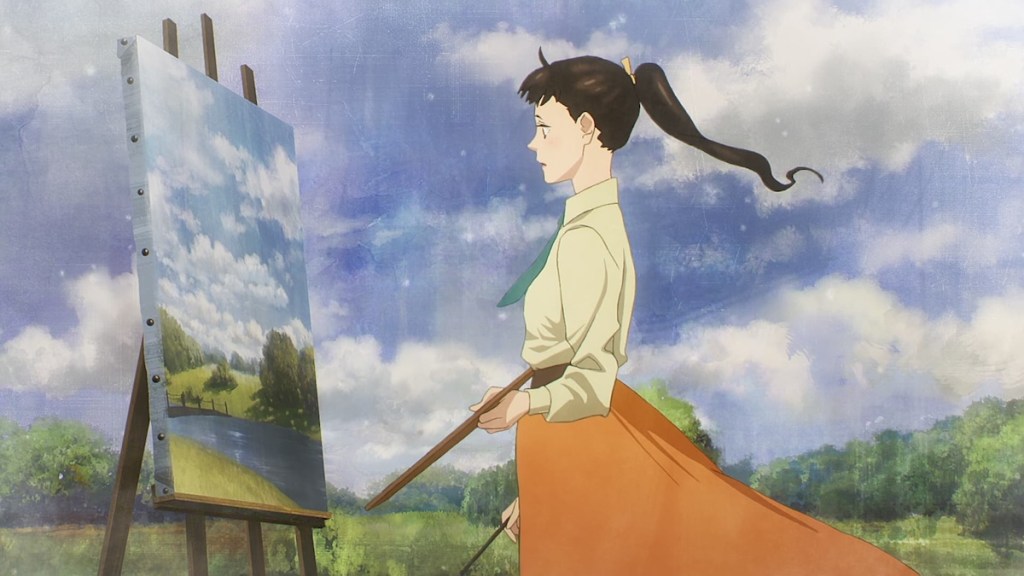 Review do anime Prism Rondo (Love Through a Prism): personagem Lili Ichijouin pintando um quadro