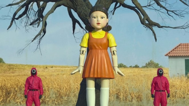 Review do K-Drama Squid Game (Round 6): cena do jogo Red Light, Green Light