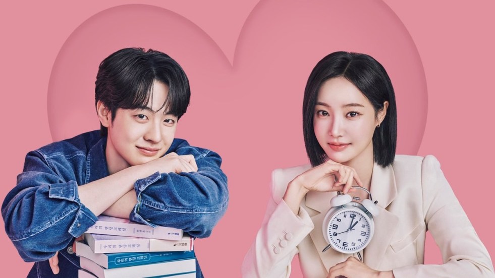 Review do K-Drama Love Phobia: personagens de Kim Hyun Jin (Han Sun Ho) e Yeon Woo (Yun Bi A) com fundo de coração