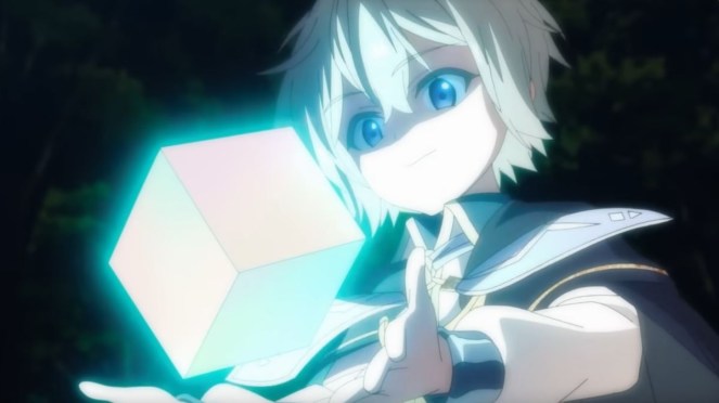 Review do anime Okiraku Ryoushu no Tanoshii Ryouchi Bouei com o personagem Van demonstrando sua magia de produção