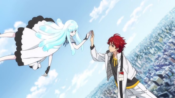 Review do anime SI-VIS The Sound of Heroes com os personagens Kyouya, e Nagi