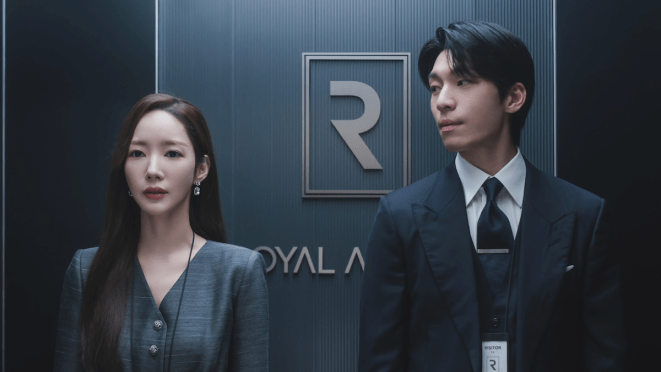 Review do K-Drama Siren's Kiss: personagens de Park Min Young (Han Seol A) e Wi Ha Joon (Cha Woo Seok) em uma cena no elevador